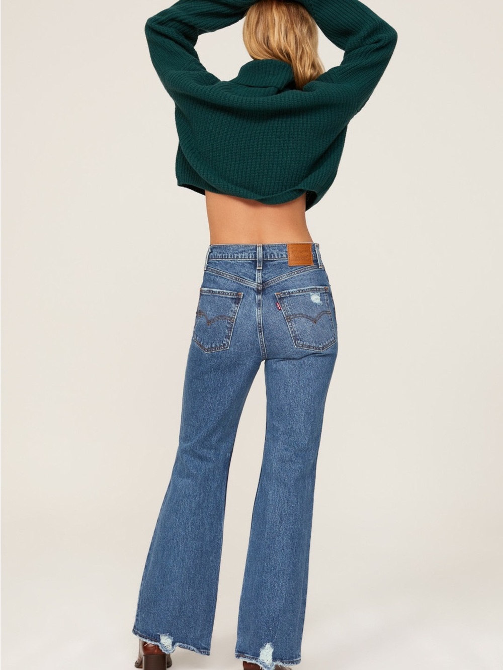Levi's Blue High-Rise Wide Leg Jeans